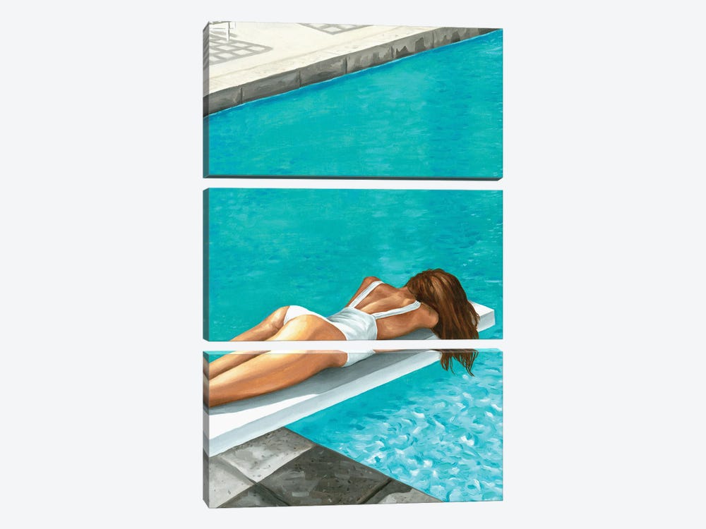 By The Swimming Pool by Mila Kochneva 3-piece Canvas Artwork