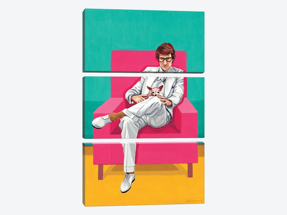 Mr. Yves Saint Laurent VI. The Man In An Armchair by Mila Kochneva 3-piece Canvas Artwork