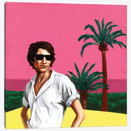 Mr. Yves Saint Laurent I. Pink Sunset Canvas Print #MKC20} by Mila Kochneva Canvas Wall Art