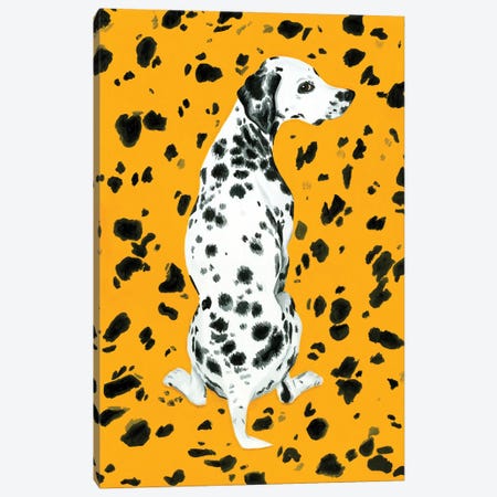 Dalmatian Dog On Yellow Background Canvas Print #MKC22} by Mila Kochneva Canvas Art