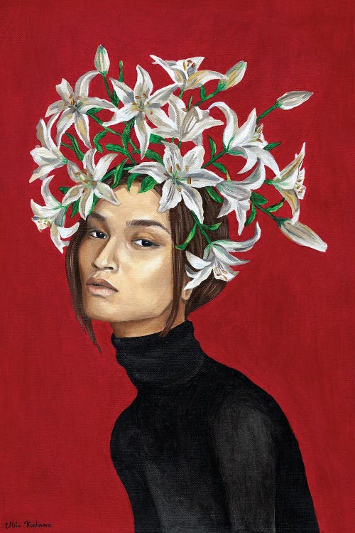 Girl With White Lilies