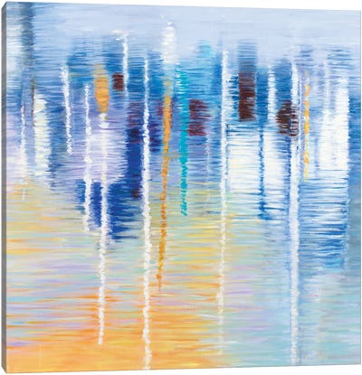 Marina Reflections VI Canvas Art Print - Reflective Moments
