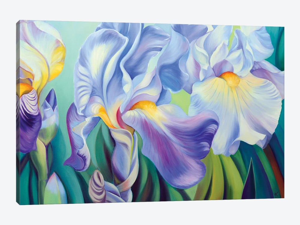 Three Irises by Mira Kamada 1-piece Canvas Artwork