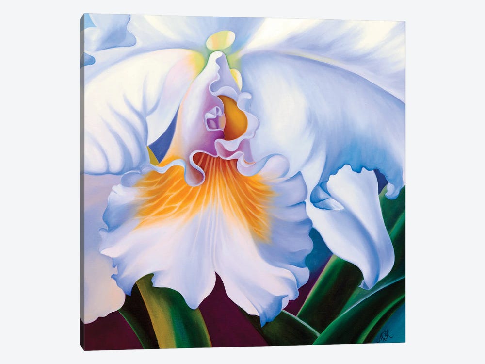White Orchid by Mira Kamada 1-piece Canvas Print