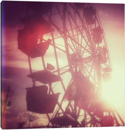 Pink Ferris Wheel Canvas Art Print - Instagram Inspired by Morgan Kendall