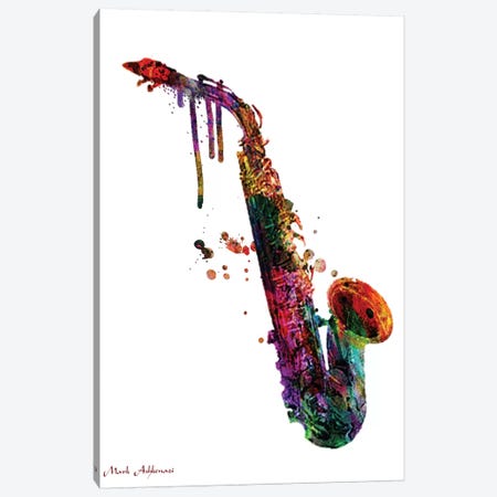 Saxophone II Canvas Print #MKH100} by Mark Ashkenazi Canvas Art