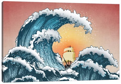 Sea Waves Canvas Art Print - Mark Ashkenazi