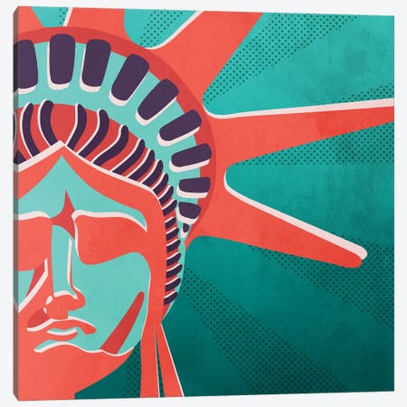 Statue Of Liberty Canvas Print #MKH105} by Mark Ashkenazi Art Print
