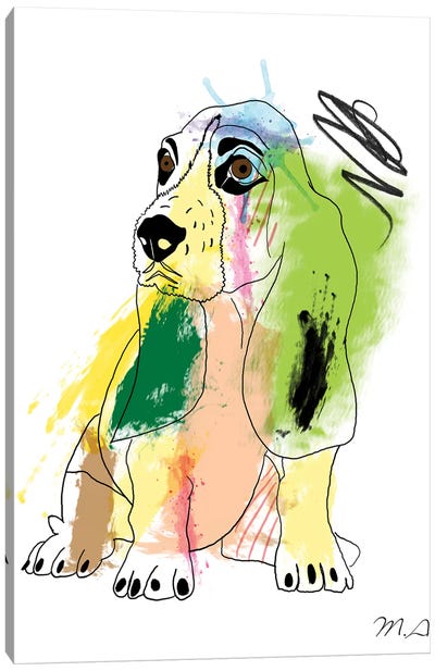 Basset Hound Canvas Art Print - Basset Hound Art
