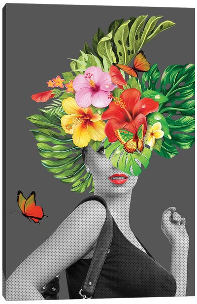 Woman Floral II Canvas Art Print - Mark Ashkenazi