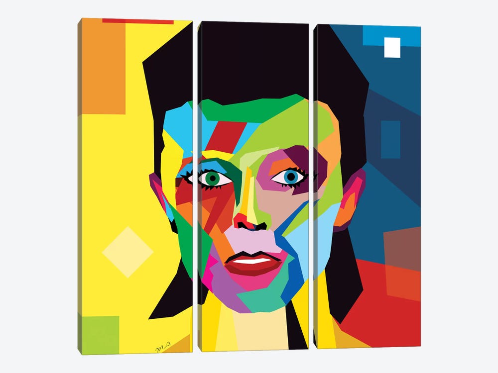 Bowie by Mark Ashkenazi 3-piece Canvas Art Print