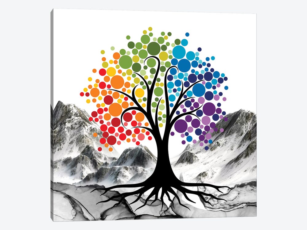 Colored Tree by Mark Ashkenazi 1-piece Canvas Print