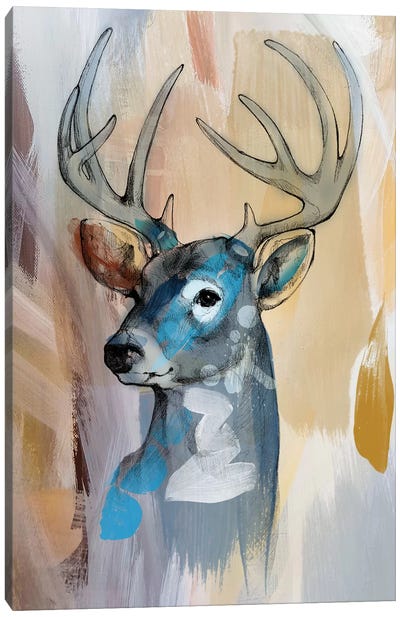 Deer Painting Canvas Art Print - Mark Ashkenazi