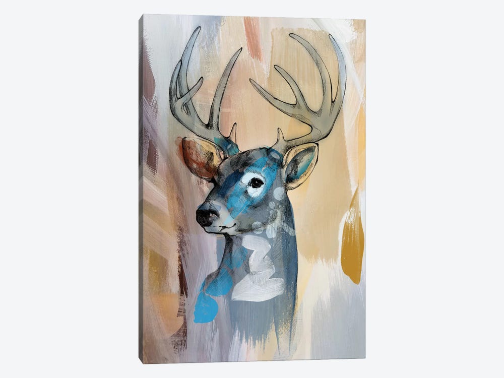 Deer Painting by Mark Ashkenazi 1-piece Canvas Art