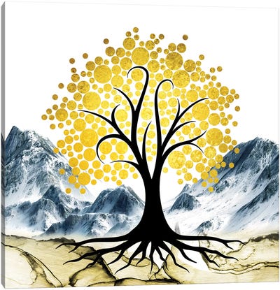 Gold Tree II Canvas Art Print - Mark Ashkenazi