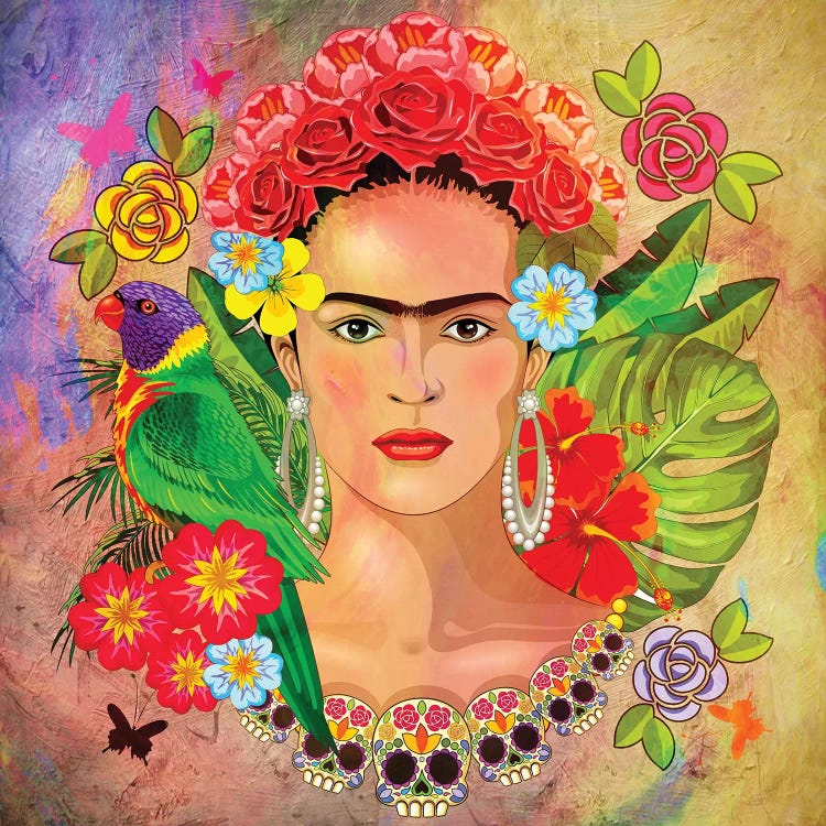 Frida Kahlo Prints For Sale Australia : Self Portrait The Frame 1938 By ...