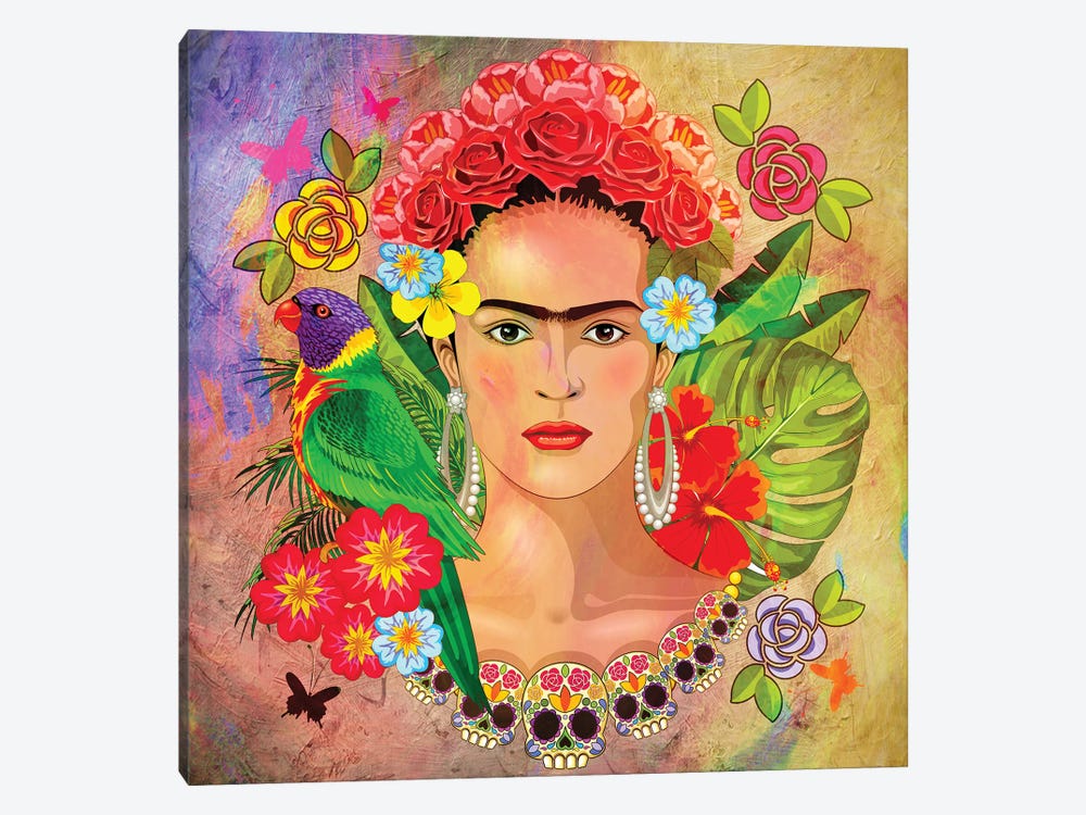 Frida Kahlo 3 by Mark Ashkenazi 1-piece Canvas Artwork