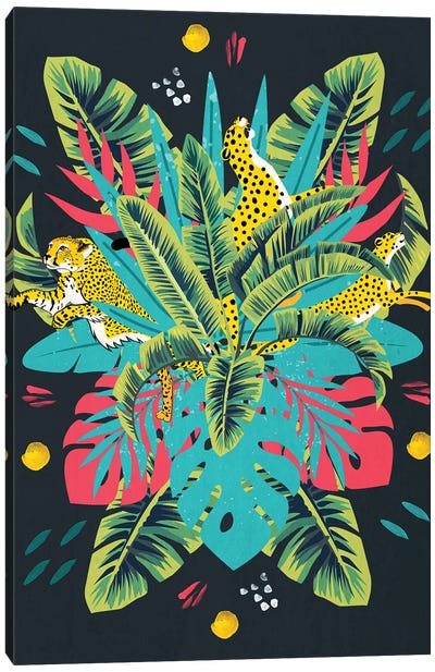 Tropical Vibe Canvas Art Print - Leopard Art