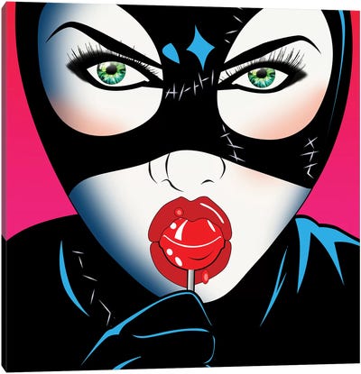 Catwoman III Canvas Art Print - Comic Book Art