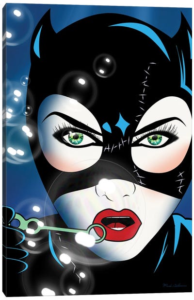Catwoman Canvas Art Print - Comic Book Character Art