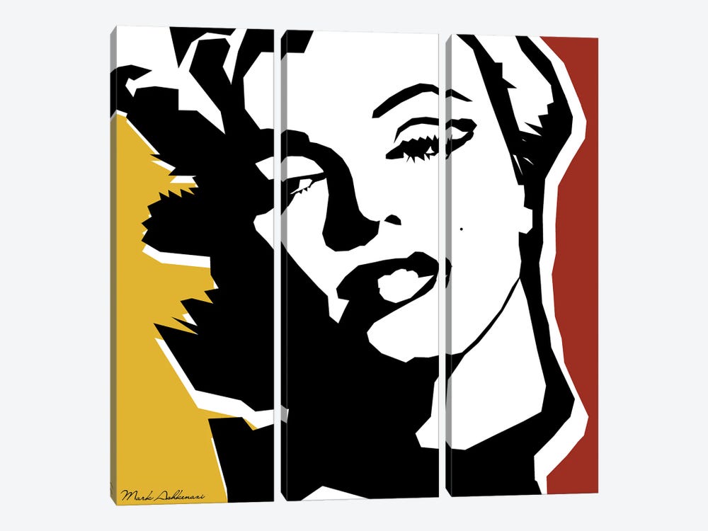Marilyn Monroe by Mark Ashkenazi 3-piece Art Print