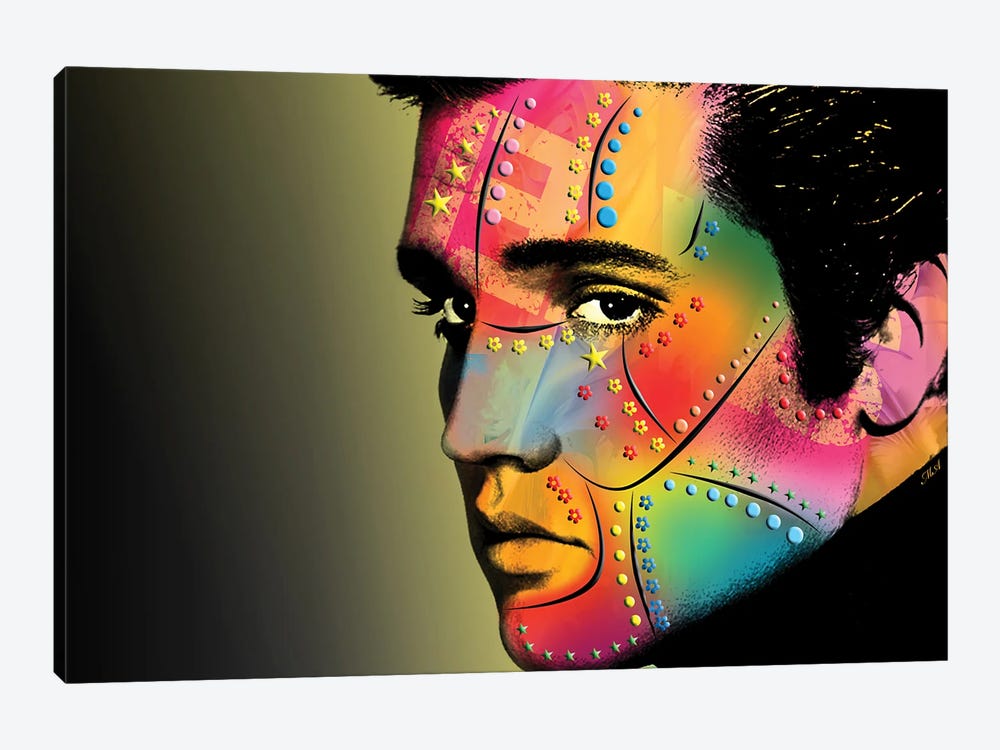Elvis Presley by Mark Ashkenazi 1-piece Canvas Wall Art