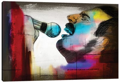 Freddie Belting Canvas Art Print - Freddie Mercury
