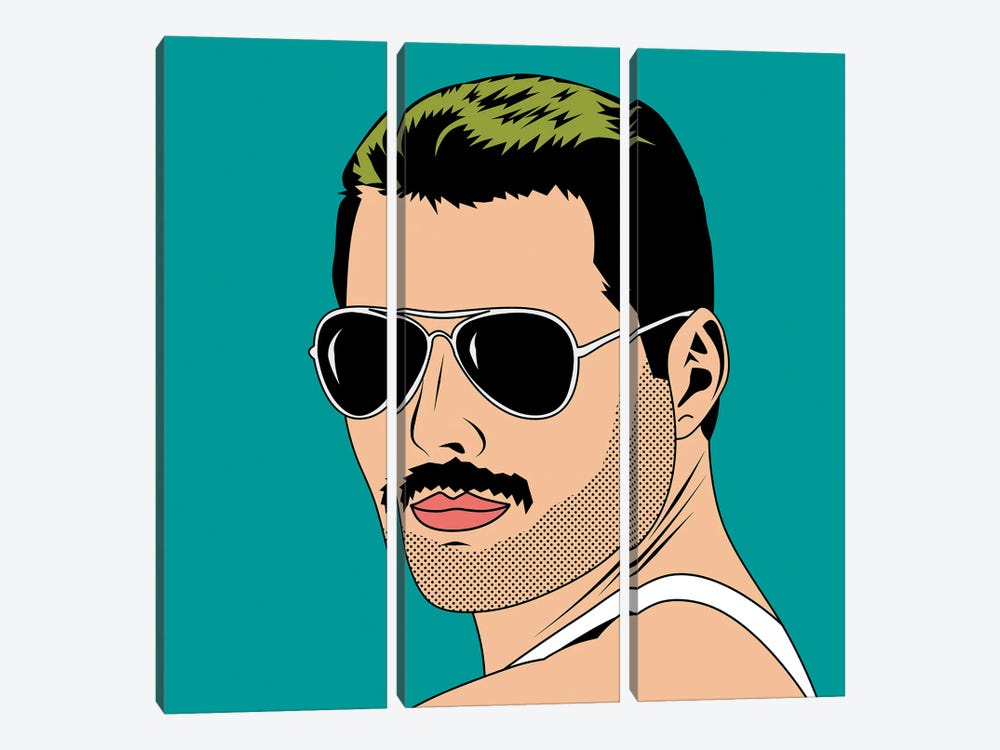 Freddie Mercury by Mark Ashkenazi 3-piece Canvas Artwork
