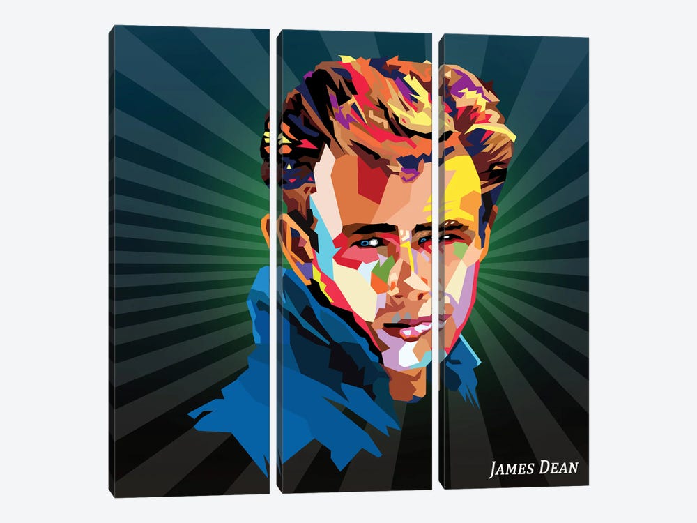 James Dean by Mark Ashkenazi 3-piece Canvas Print