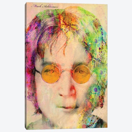 John Lennon Canvas Print #MKH176} by Mark Ashkenazi Canvas Artwork