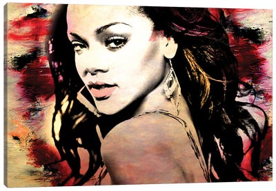Rihanna Canvas Art Print - Mark Ashkenazi
