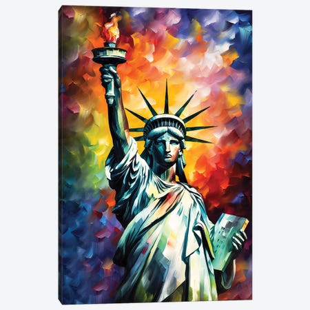 Statue Of Liberty Painting II Canvas Print #MKH200} by Mark Ashkenazi Art Print