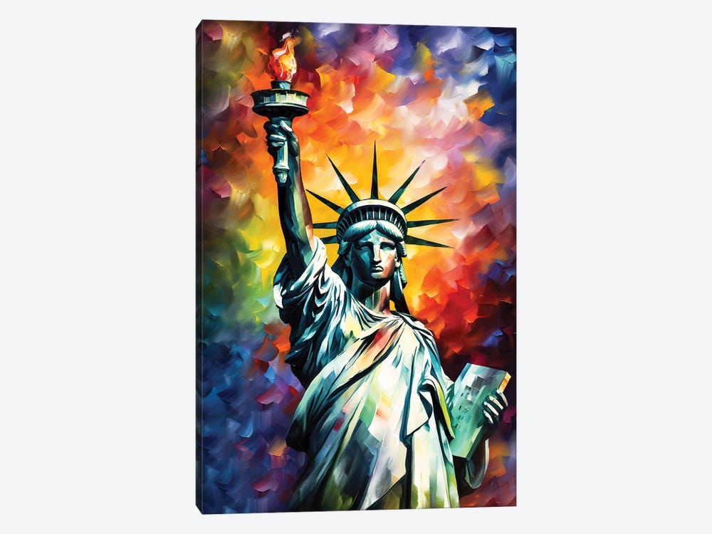 Statue Of Liberty Painting II by Mark Ashkenazi 1-piece Canvas Wall Art