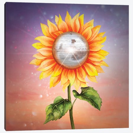 Sunflower Disco Ball Canvas Print #MKH210} by Mark Ashkenazi Canvas Artwork