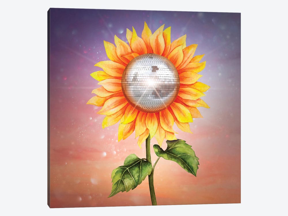 Sunflower Disco Ball by Mark Ashkenazi 1-piece Canvas Print