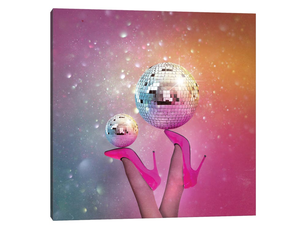 Light Pink Disco Ball Fine Art Print 