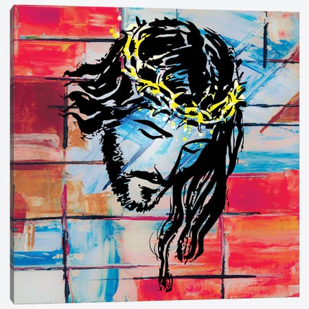 Jesus Abstract Portrait Canvas Print #MKH214} by Mark Ashkenazi Art Print
