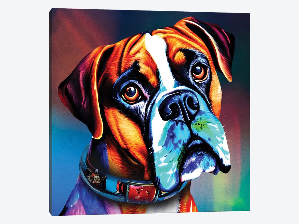 Boxer Painting by Mark Ashkenazi 1-piece Canvas Print