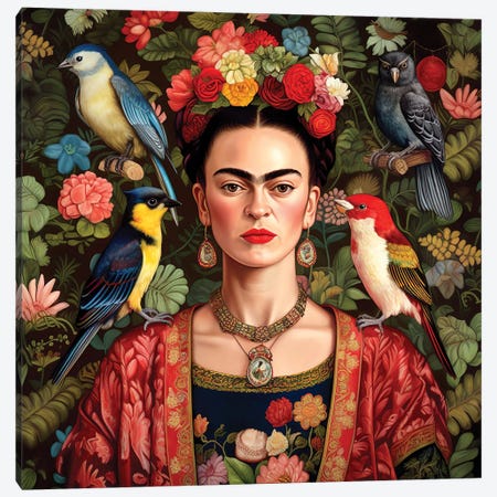 Frida Kahlo V Canvas Print #MKH228} by Mark Ashkenazi Art Print