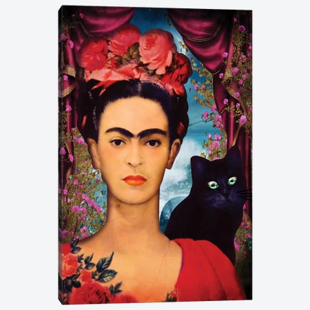 Frida Kahlo Canvas Print #MKH31} by Mark Ashkenazi Canvas Artwork