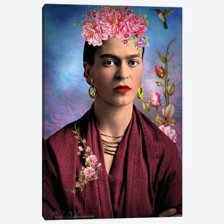 Frida Kahlo M Canvas Print #MKH32} by Mark Ashkenazi Canvas Artwork