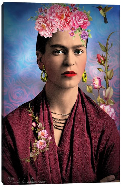 Frida Kahlo M Canvas Art Print - Mark Ashkenazi