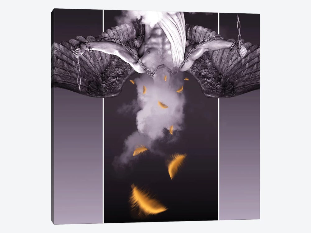 Gold Feather Angel by Mark Ashkenazi 1-piece Canvas Wall Art