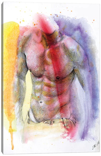 Impressive Canvas Art Print - Male Nude Art