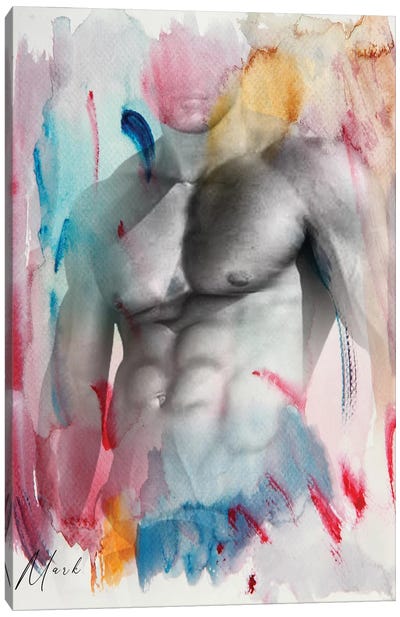 Love Colors Canvas Art Print - Male Nude Art