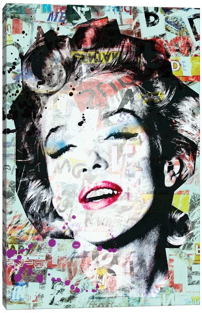 Marilyn Mixed Media Canvas Art Print - Mark Ashkenazi