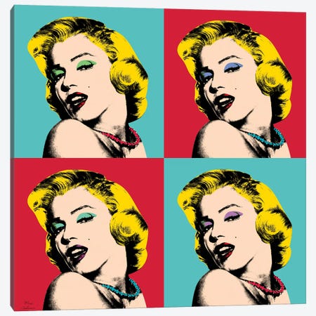 Marilyn Monroe Pop Art Canvas Print #MKH69} by Mark Ashkenazi Canvas Art Print