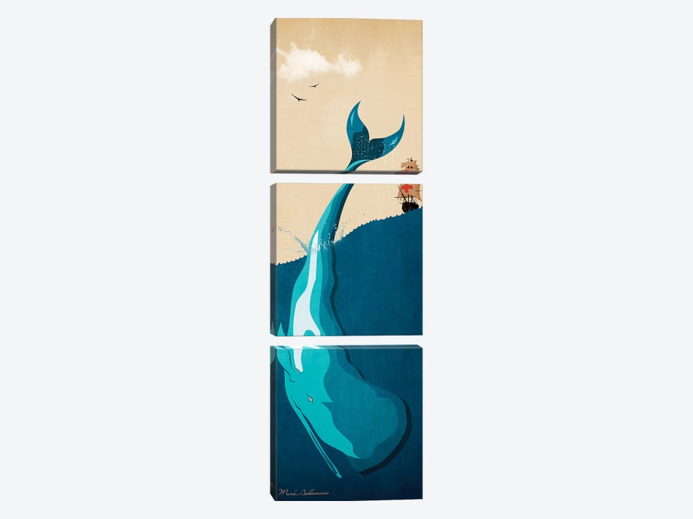 Moby Dick I by Mark Ashkenazi 3-piece Canvas Wall Art