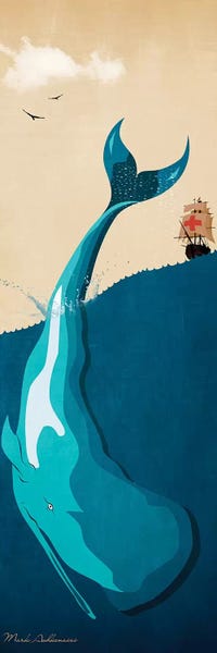 Kids Ocean Life Art: Moby Dick I by Mark Ashkenazi