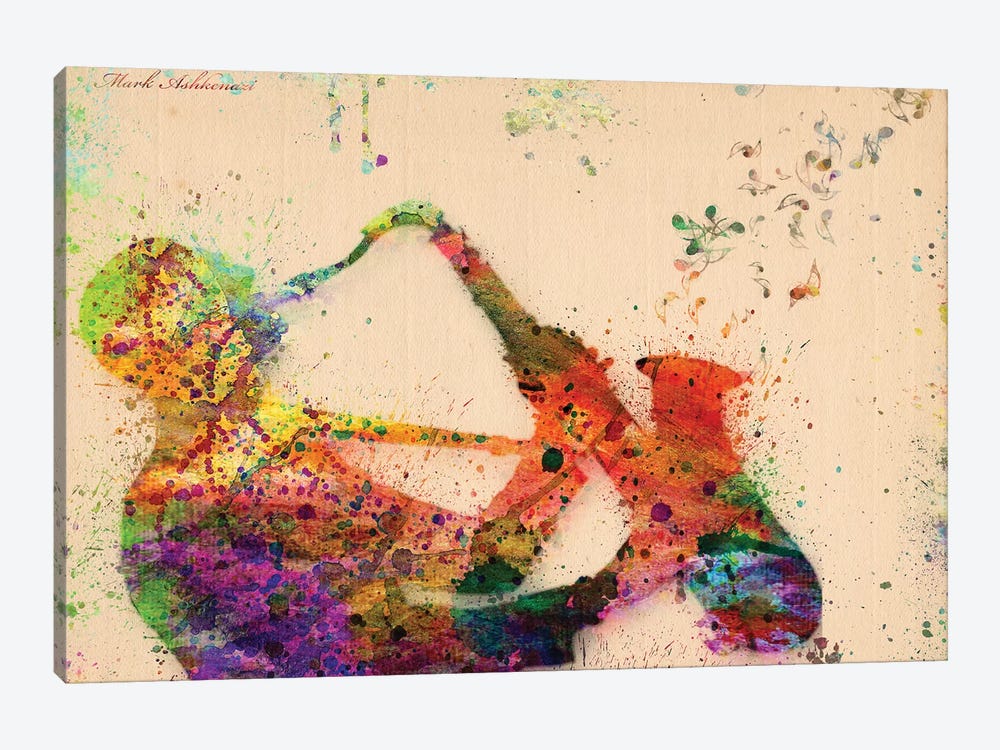 Saxophone by Mark Ashkenazi 1-piece Canvas Artwork